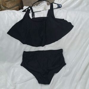 2 piece swimset black size 2x